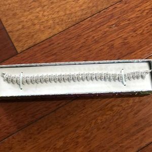 Silver rhinestone bracelet
